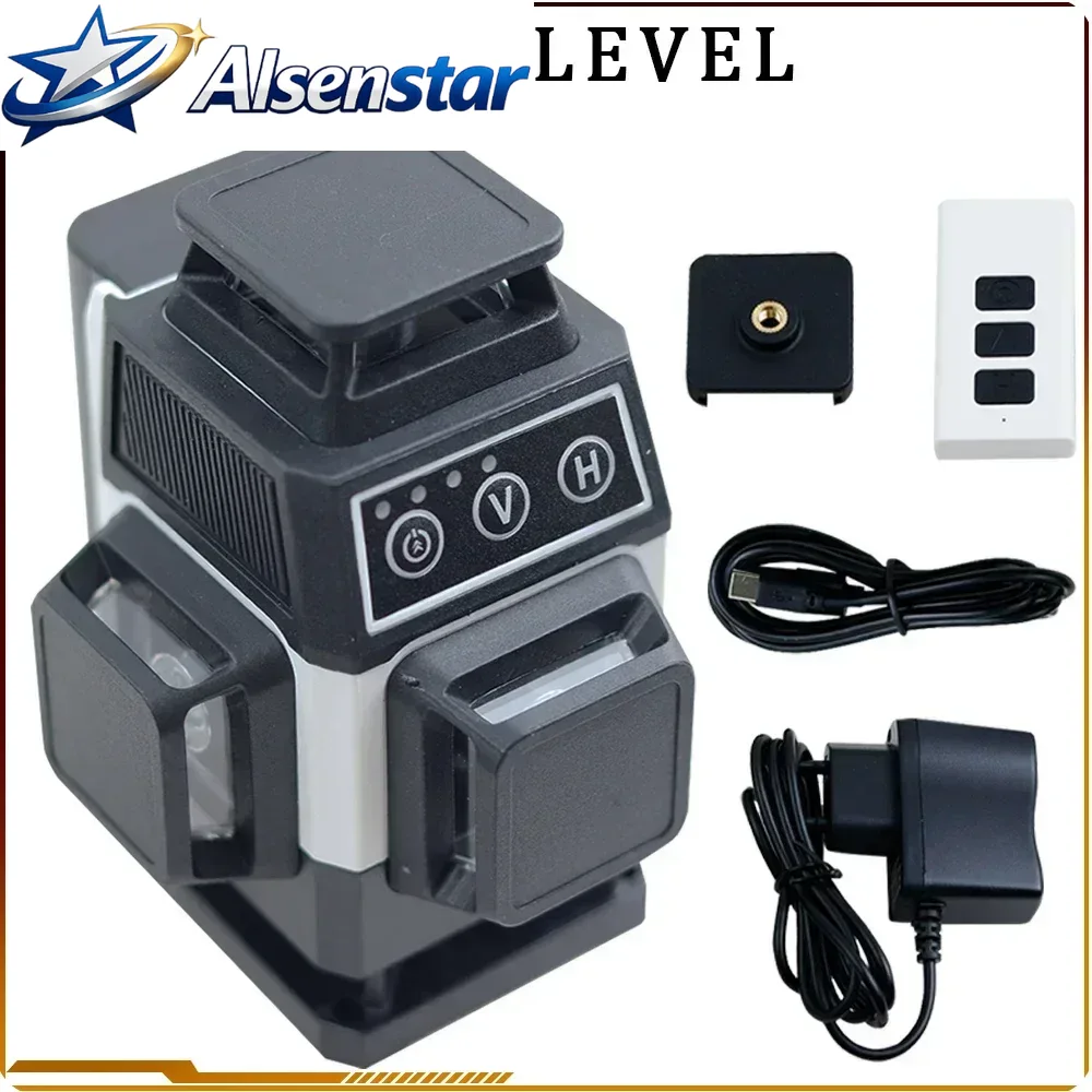 Laser Level 16 Lines 4D Green - Alat Ukur Laser 16 Garis, Level