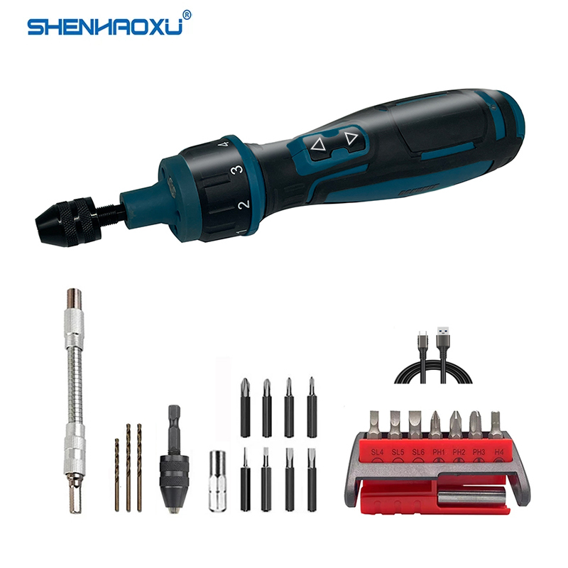 Electric Screwdriver Rechargeable Usb - Set Alat Bor Mini Obeng Elektrik