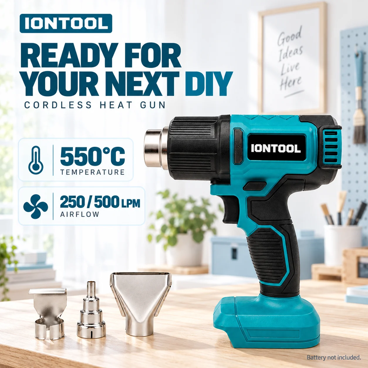 Pistol Pemanas Tanpa Kabel ION - Cordless Heat Gun For Shrink Tubing ulasan dan harga