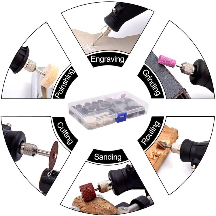 Kit alat poles putar untuk bor - Cordless Rotary Tool Kit Accessories ulasan dan harga